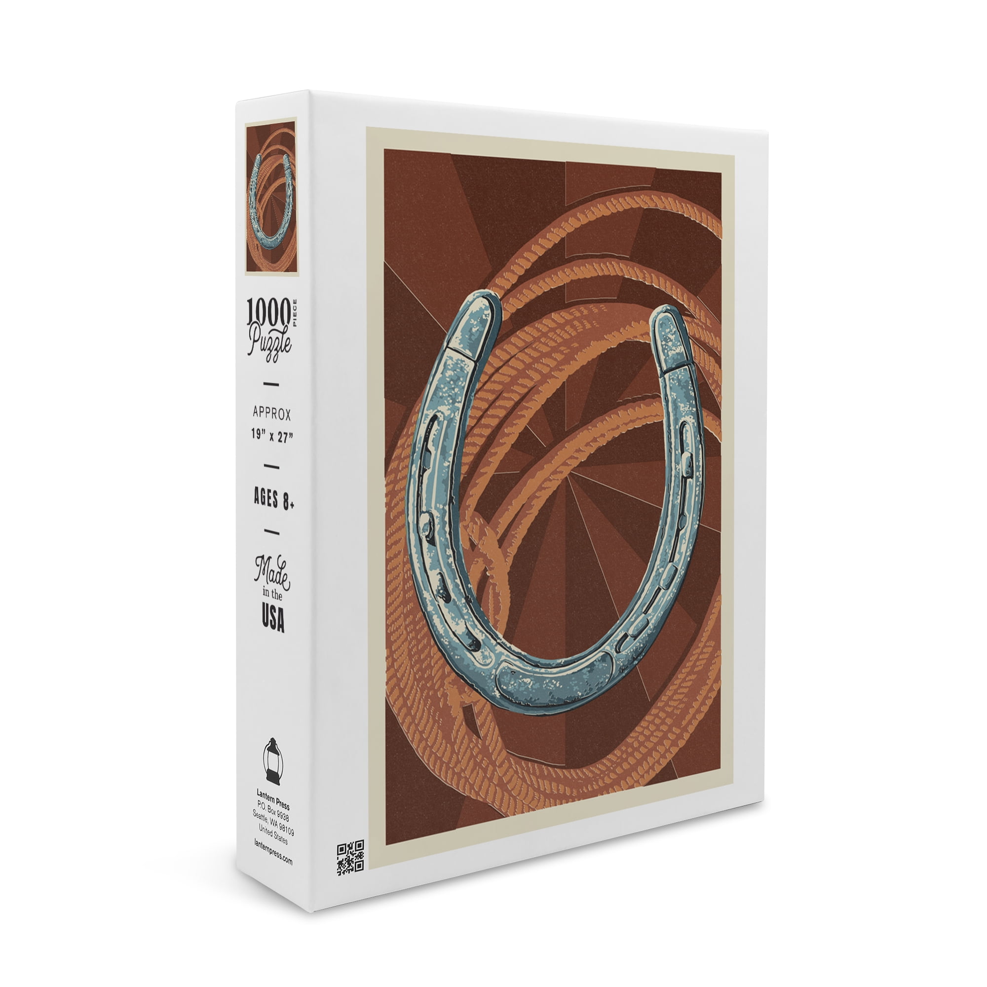 Horseshoe and Rope, Letterpress (1000 Piece Puzzle, Size 19x27