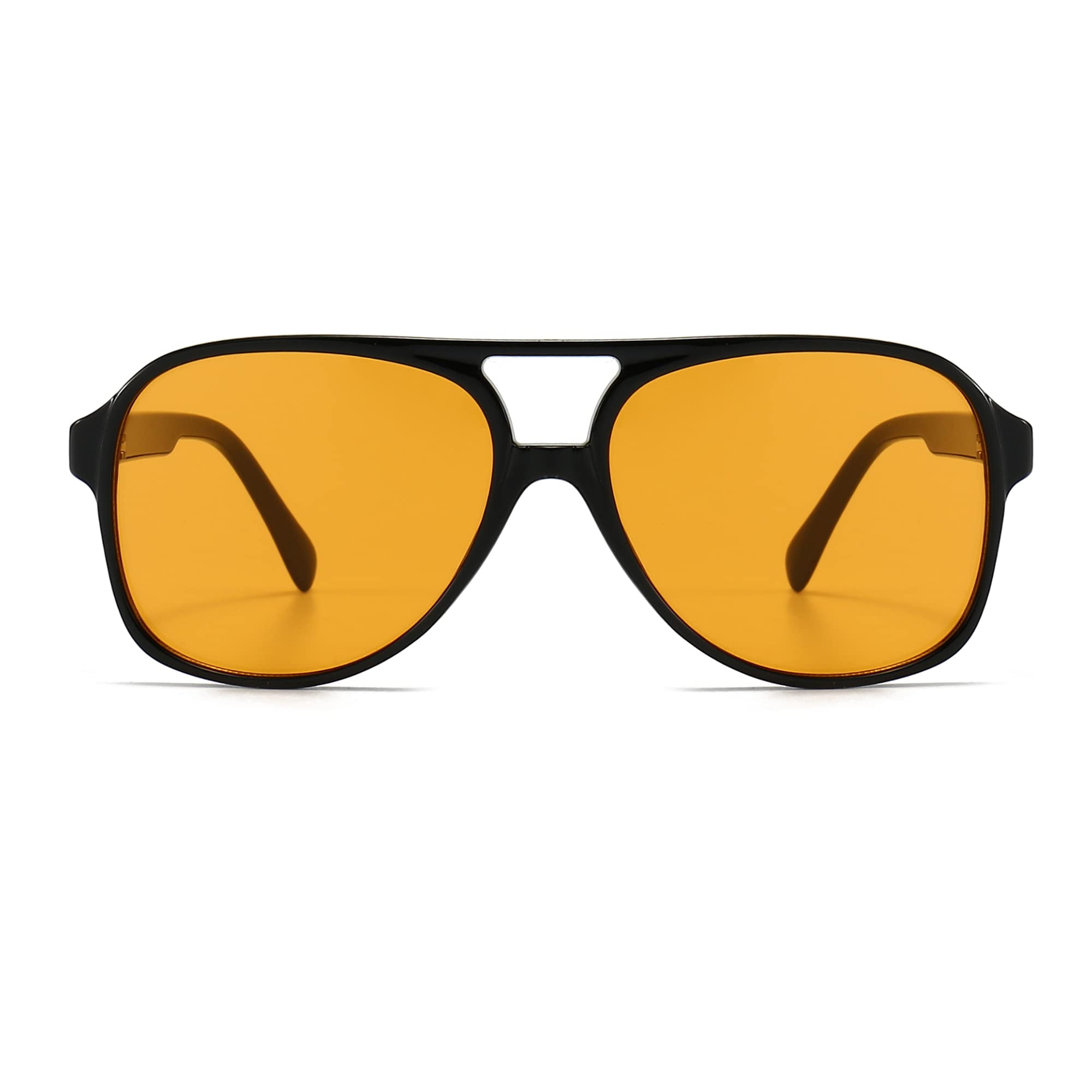 GQUEEN Retro Pilot Sunglasses Womens Men Polarized 70s Vintage Square  Shades Double Bridge UV400