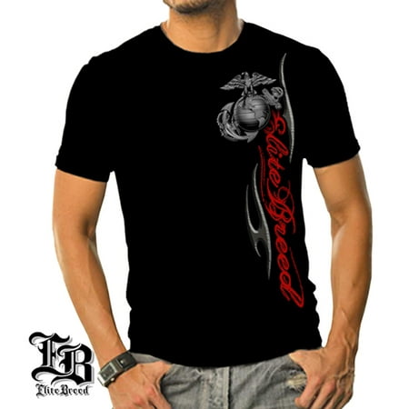 - Cotton Elite Breed USMC Marine Corps T-Shirt
