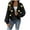 Black 1, variant on Womens Cardigan Sweaters Cute Crochet Flower Long Sleeve Knitwear Fall Fashion Button Front Outwear