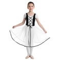 thumbnail image 3 of CHICTRY Kids Little Girls Ballet Gymnastics Dress Velvet Leotard Tutu Dress Black XL, 3 of 7