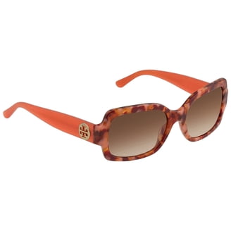 Tory Burch Orange Frame Aviator Sunglasses with Brown Lenses Tory Burch Polarized Sunglasses for Women for sale | eBay main image 4