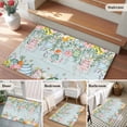 thumbnail image 6 of Easter 2'x3' Washable Rug, Spring Eggs Eucalyptus Branch Floral Wooden Non-Slip Soft Doormat Area Rugs for Entrance Bathroom Bedsides, StainResistant Carpet for Kitchen Bedroom, Entryway Floor Mat, 6 of 9
