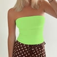 thumbnail image 4 of Lutiedan Tube Tops for Women Strapless Sleeveless Basic Crop Tops Backless Going Out 2026 Y2k Spring Outfits Slim Fit Summer Bandeau Clothes, 4 of 9
