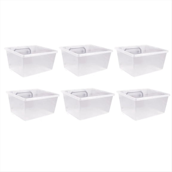 WQNZMADO 6 Pack Pegboard Clear Bins, Pegboard Bins Hooks, DIY Pegboard Accessories, Workbench Small Bins Fit 1/4 -1/8 Peg Board