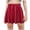 Red, variant on Girls Shiny Skirts, Stretchy Flared Mini Skater Skirt, High Waist Athletic Dance Skirts Ruffle Skirt 13Y