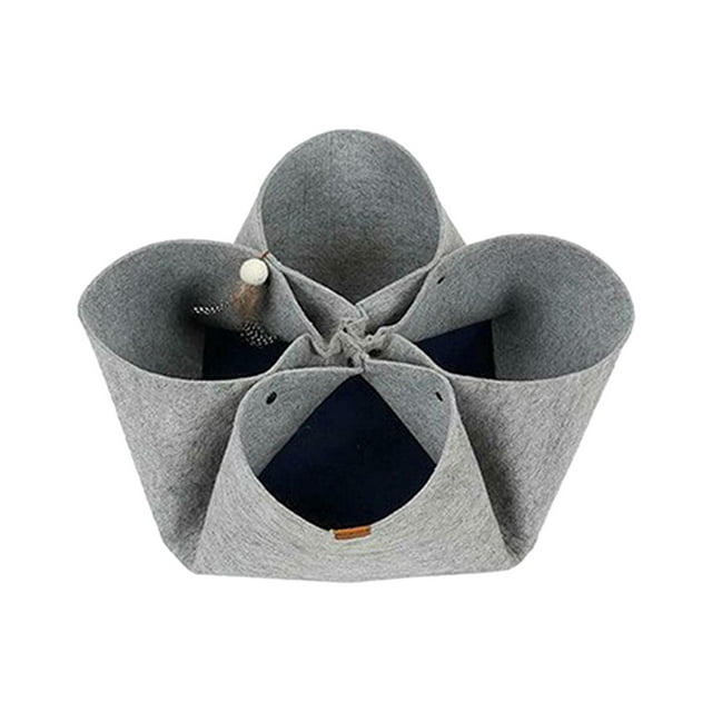 Túnel de fieltro para gatos Yuyangstore Gris