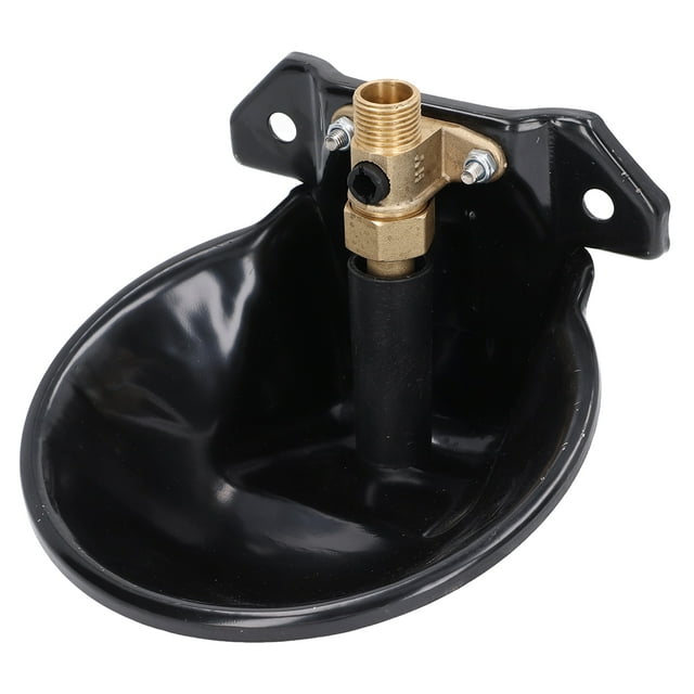 Stainless Steel Farm Sheep Water Bowl with Copper Valve Touch Control - Automatic Drinking Fountain for Goats, Anti-Bite, Anti-Collision Design, Easy to Clean and Install, 7.1-inch Size, 21.9oz