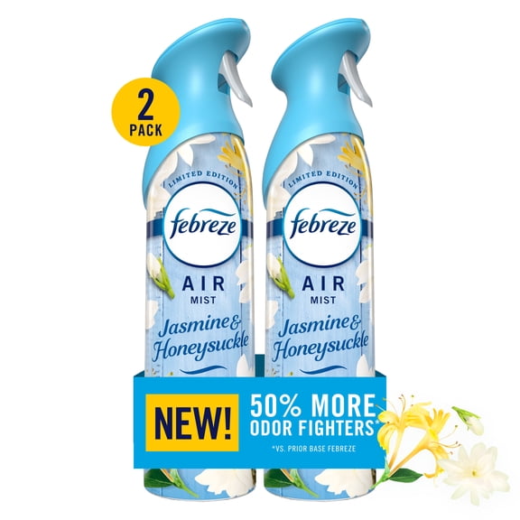 Febreze Air Mist Jasmine & Honeysuckle Air Freshener Spray, 8.1oz, 2 Count