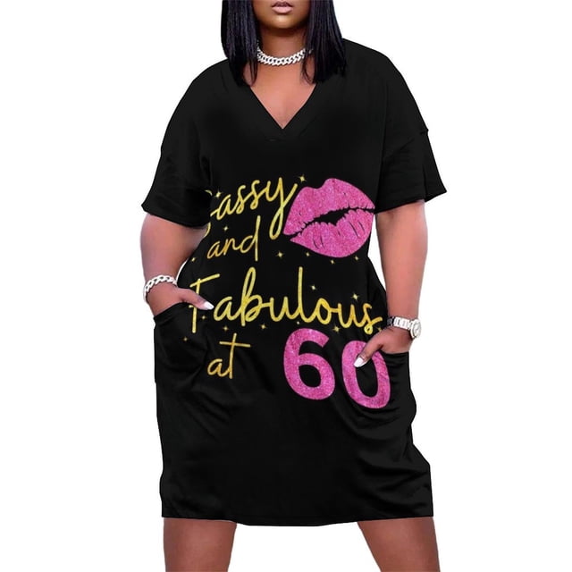 Vestido holgado informal con bolsillo para mujer traje de noche para ocasiones especiales 60 cumpleaños