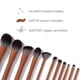 thumbnail image 2 of Makeup Brush Set- brush bubble full set makeup brushes for liquid foundation, powders, creams and shadows. 11 Piece Vegan, Silver-infused, soft luxury, 2 of 4