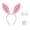 Pink, variant on Easter Bunny Costume Set Rabbit Ears Headband Bunny Tail and Bow Tie Costume Accessories for Kids/Adult (Purple 3PCS)