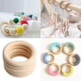thumbnail image 2 of Teppich 20pcs 3" Natural Wooden Rings Wooden Rings for Crafts Connectors,Jewelry Making, Natural Craft Rings, 2 of 6