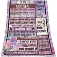 thumbnail image 3 of LHSHID Cousin Gifts for Women Cousin Blanket Gifts for Cousins Christmas Birthday Gift for Sister Blanket Soft Cozy Flannel Throw Blanket Sister Gifts from Sisters 30"x40", 3 of 9