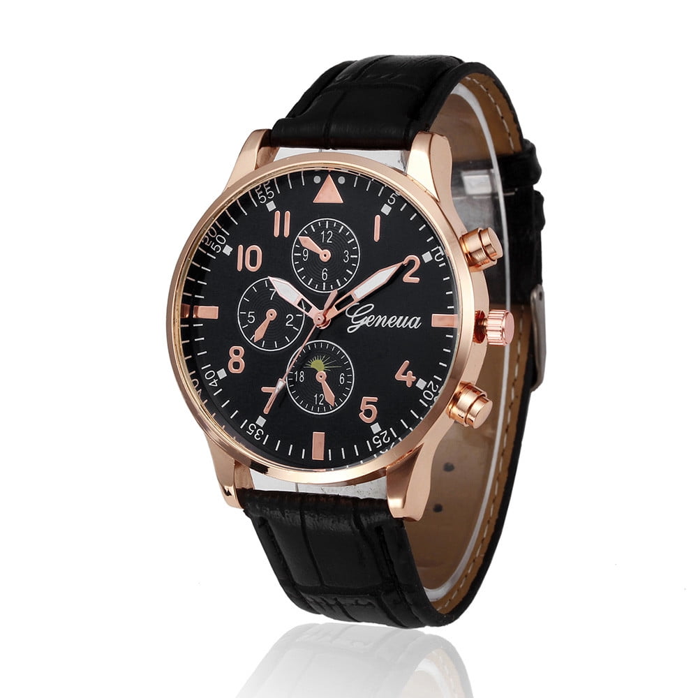 Sport Watches Geneva Quartz Watch Geneva Watch Leather Band Luxury
