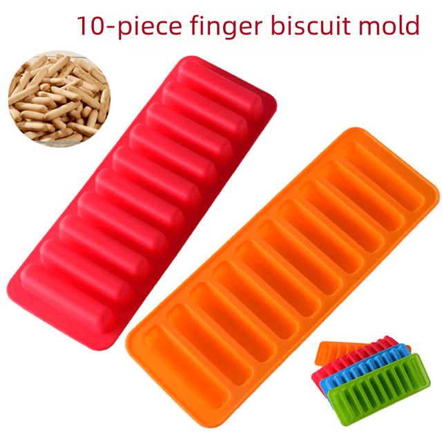 Molde de silicona para tartas con forma de tira larga de 10 piezas, molde para hornear galletas, pasteles y helados