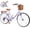 Purple, variant on STICCIO 26 inch Women's Beach Cruiser Bike, 7-Speed Shimano Womens Bicycle Step-Through Frame, Dual V-Brakes Rear Rack Fenders for Adult City Riding