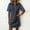 Dark Gray, variant on Ovbmpzd Casual Summer Dresses for Women Imitation Denim Dark Gray Loose Fitting Collared Mini Shift Womens Dresses