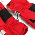 thumbnail image 6 of Gustave 2 Pairs Kids Ski Gloves Winter Warm Fleece Lined Snow Gloves Mittens Cold Weather Waterproof Thermal Full Finger Gloves for Children Boys Girls Outdoor Skating Snowboard "Red", 6 of 10