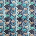 thumbnail image 1 of oneOone Velvet Aqua Blue Fabric Asian Japanese Flower Sewing Craft Projects Fabric Prints By Yard 58 Inch Wide, 1 of 4