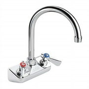 AA Faucet 4 Wall Mount No Lead Faucet with 6 Swivel Gooseneck Spout NSF