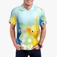 thumbnail image 2 of Lsque Pikmin Pattern Golf Shirts for Men Dry Fit Print Moisture Wicking Performance Short Sleeve Polo Shirt-XX-Large, 2 of 7