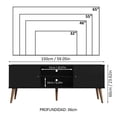 thumbnail image 3 of Mueble Mesa Para Tv Rack Madesa 2 Puertas Hasta 65 Negro 02, 3 of 10