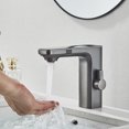 thumbnail image 2 of Grifo Smart Sense negro y gris, mezclador de lavabo con pantalla Digital sin contacto, batería, agua mezclada fría y caliente, grifo de baño inductivo, 2 of 5