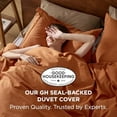 thumbnail image 2 of 100% Washed Cotton Duvet Cover Queen Size - Burnt Orange Minimalist Cotton Duvet Cover Linen Like for All Seasons - GentleSoft™ Plain Simple Bedding (Burnt Orange, Queen, 90"x90"), 2 of 9