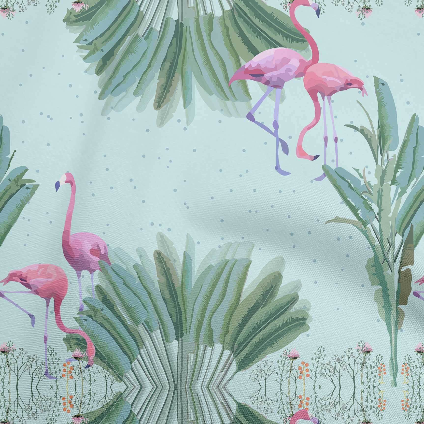 Tropical flamingos fabrics & bundles 100% cotton fabric for sewing & craft 