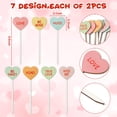 thumbnail image 2 of Ticiaga, 14 palillos de madera con forma de corazón, doble cara, para San Valentín, 2 of 5