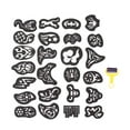 thumbnail image 1 of VGEBY Hair Template, Hair Stencil Coloring Carving Pattern Stencil Hair Styling Stickers 25pcs, 1 of 8