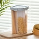 thumbnail image 4 of Contenedor hermético para almacenar alimentos con 4 compartimentos y tapas | Organizador de cereales transparente de 2,3 l para despensa, cocina, harina, azúcar, arroz y refrigerios | Diseño, 4 of 8