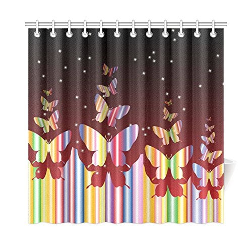 colourful shower curtain