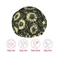 thumbnail image 3 of Gaeub Sunflowers Shower Caps for Women Men,Double Waterproof Layers Bathing Hat,Elastic and Reusable Bath Caps, 3 of 7