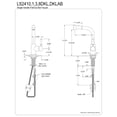 thumbnail image 2 of Kingston Brass LS2410DKL Kaiser Single-Handle Pull-Out Kitchen Faucet, Matte Black, 2 of 4