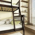 thumbnail image 4 of HighSound Wood Bunk Bed Twin Over Full with Trundle, Bunk Bed Frame with Rubber Wood Frame, Space-Saving Bunk Bed with Ladder & Safety Guardrails, No Box Spring Needed, Espresso, 4 of 7