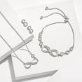 thumbnail image 4 of Infinity Love Bracelets for Women Charm Adjustable Link Chain Bracelets Anniversary Fashion Gift for Sister Wife Jewelry Silver, 4 of 8