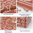 thumbnail image 6 of TacleeKii Outdoor Patio Rug 8' x 10' Reversible Camping Mat, Stain-Resistant Plastic Straw Rug, for Porch, Deck, Balcony, Beach, Garden, Orange, 6 of 7