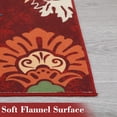 thumbnail image 3 of CAROMIO Area Rug Modern Floral Washable Rugs Ultra Soft Boho Rugs Non Slip Low Pile Large Area Rug Thin Vintage Rug, 2' x 6' Red, 3 of 7