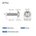 thumbnail image 2 of Unique Bargains M6 x 20mm 304 Stainless Steel Flanged Button Head Socket Cap Screws 20 Pack, 2 of 5