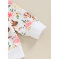 thumbnail image 6 of Bagilaanoe 3PCS Toddler Baby Girl Pants Set Floral Print Long Sleeve Sweatshirt Pullover Tops + Sweatpants + Headband 6M 12M 18M 24M 3T Kids Casual Sweatsuits, 6 of 8