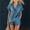 *Blue, variant on Women’s Denim 2 Piece Outfit Sets, Short Sleeve Shirt Top and Shorts Matching Set, Casual Summer Outfits Sky Blue,Women's Plus S