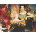 thumbnail image 3 of Filipp Malyavin 24x20 Black Modern Framed Museum Art Print Titled - Portrait of a Lady (1925), 3 of 5