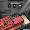 thumbnail image 3 of Galaxy A32 5G Case, Samsung Galaxy A32 5G Case with HD Screen Protector, Heavy Duty Shockproof Phone Cover with Magnetic Kickstand Ring for Galaxy A32 5G, Red, 3 of 15