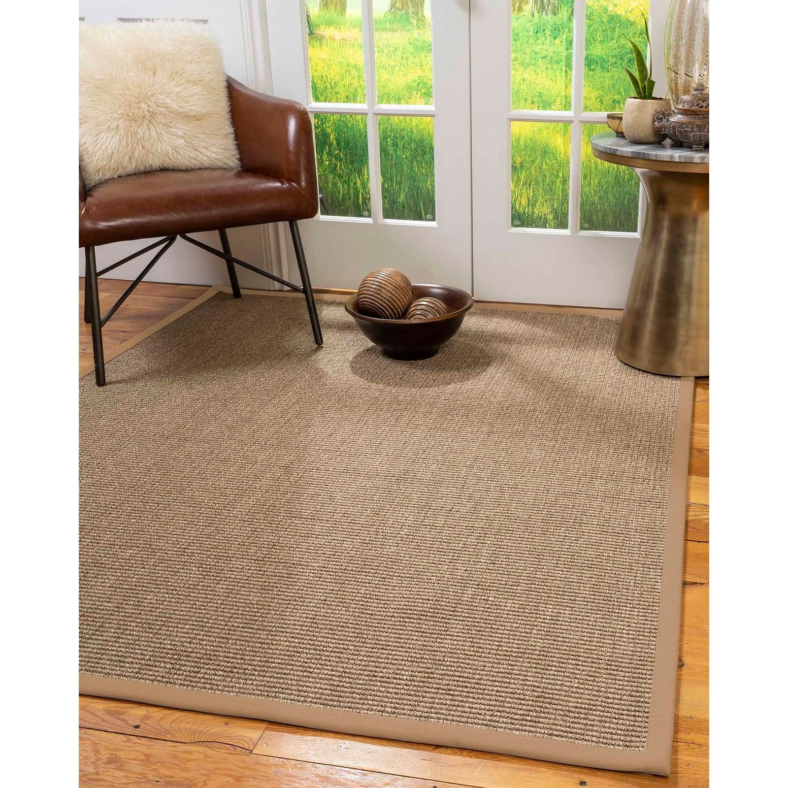 Natural Area Rugs 100, Natural Fiber Handmade Sandstone, Brown/Multi