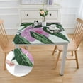 thumbnail image 2 of BANET Square Leaf Table Cloth Polyester Cover Decorative for Holiday Kitchen Dining Party white, 2 of 8