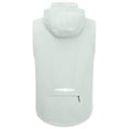 thumbnail image 2 of Men's Waterproof Cycling Vests with Hood, Lightweight Reflective Stretch Sleeveless Vest for Cycling, Running, Camping (XL, light grey), 2 of 7