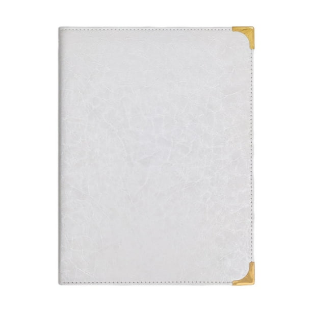 Paquete de 12 cubiertas de menú transparentes A4 para listas de vinos y bebidas, carpetas de menú para fiestas, Blanco
