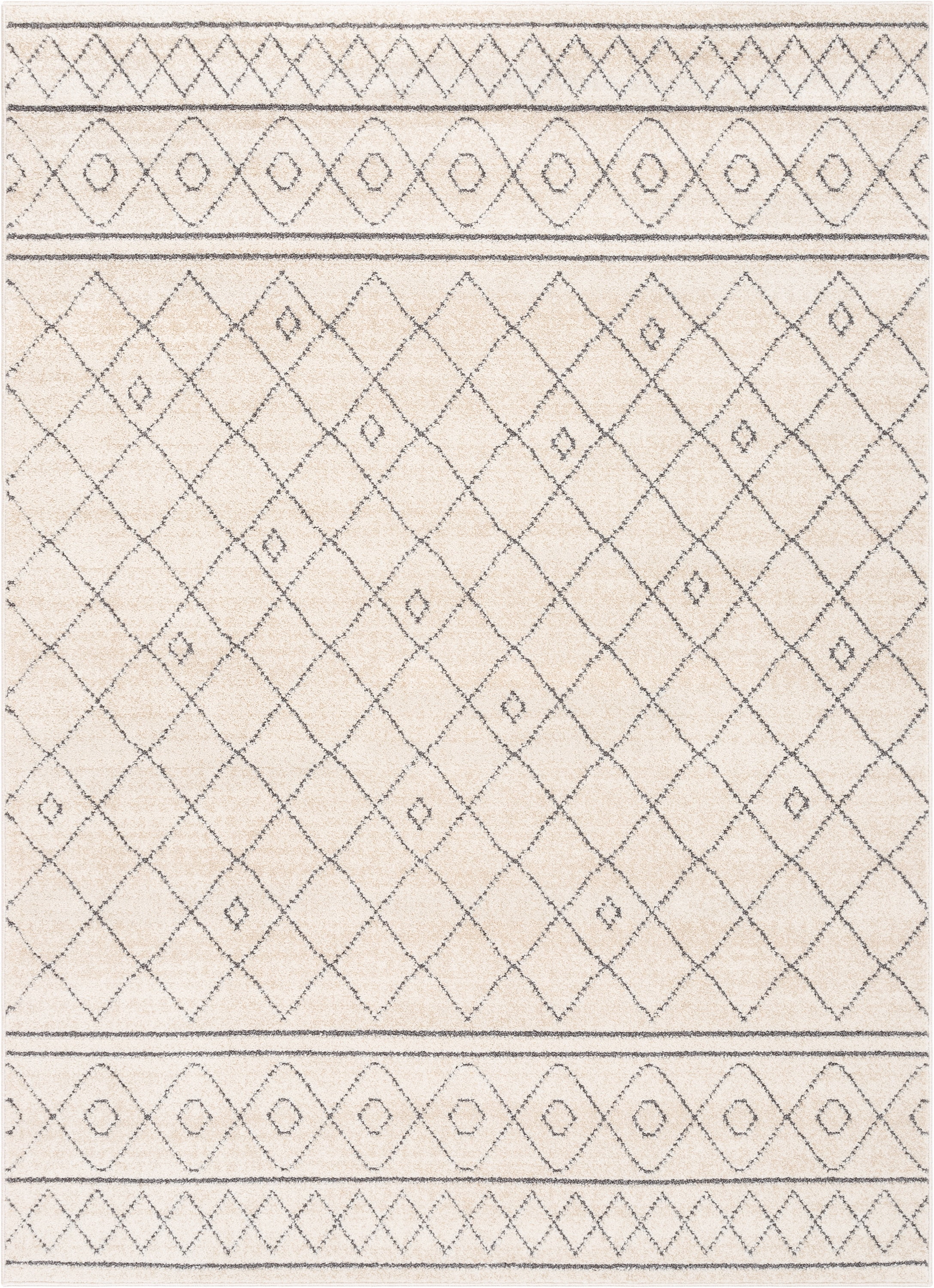 Well Woven Malaga Mara Moroccan Lattice Trellis Ivory 5'3" x 7'3" Area Rug